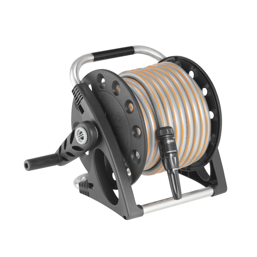 Aquapony Compact Garden Hose Reel with 50-Feet of 1/2-Inch Hose